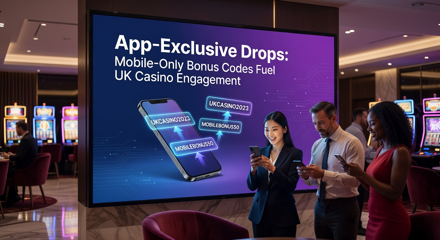 Smartphone screen displaying a casino app notification for an exclusive bonus code drop, highlighting mobile engagement features
