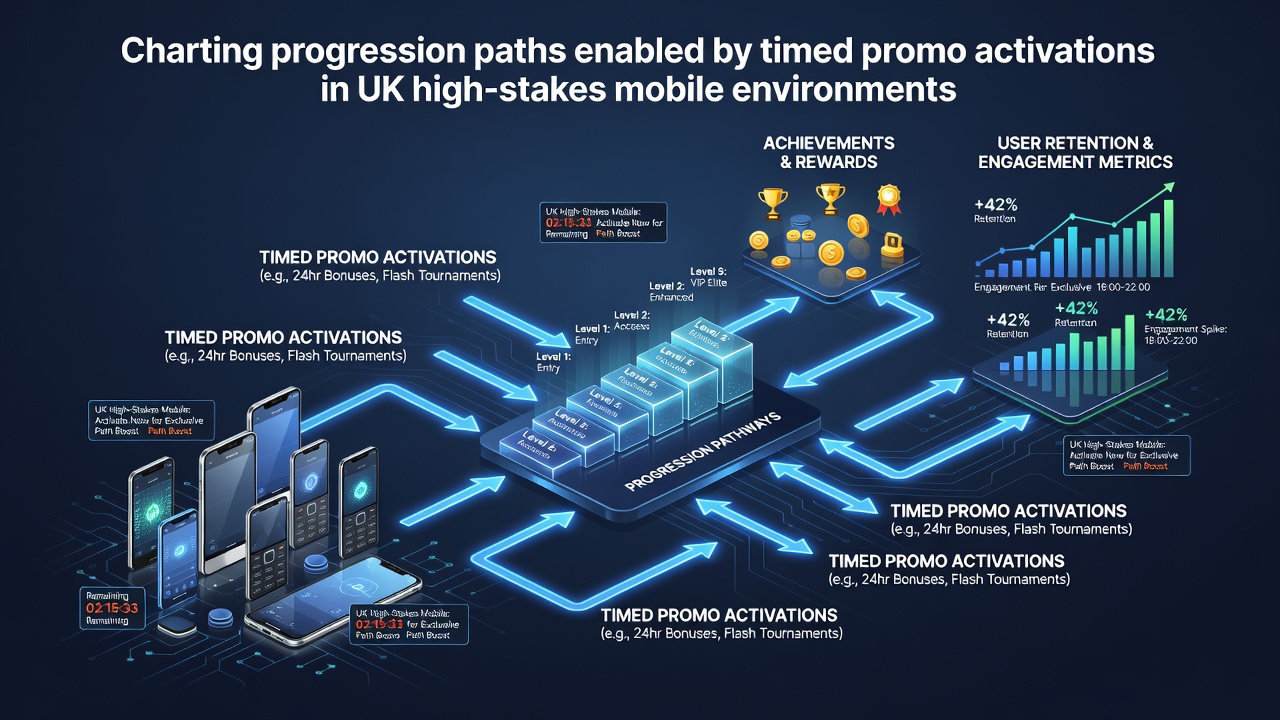 Mobile casino interface showing timed promotional offers and tier progression indicators for high-stakes UK players