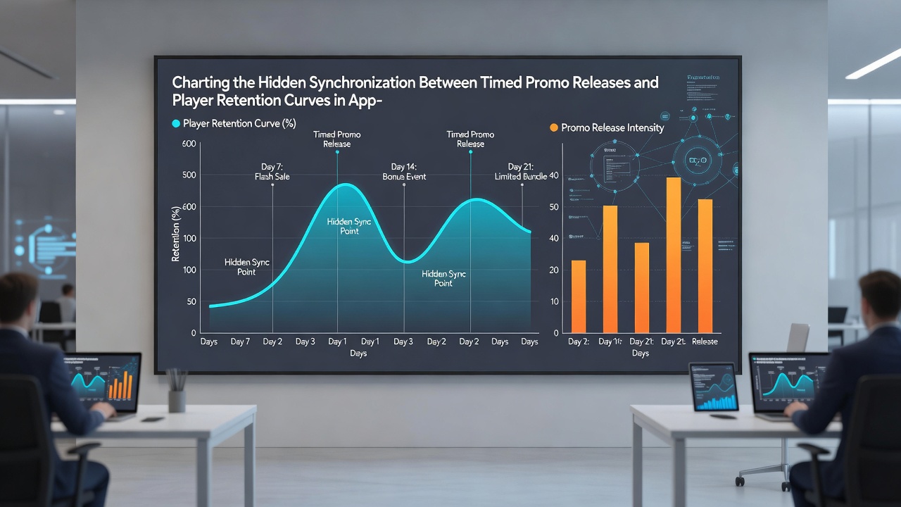 Detailed chart showing alignment between promotional push notifications and daily retention percentages across wagering applications