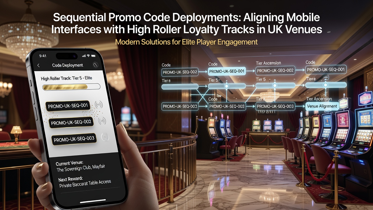 Mobile interface displaying sequential promo code entry aligned with loyalty tier progression in a UK casino app