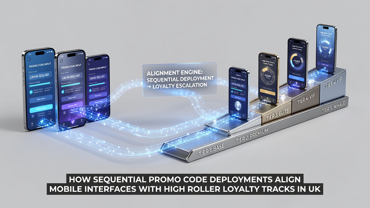 High roller using a UK casino mobile app to enter sequential promo codes linked to VIP loyalty progression