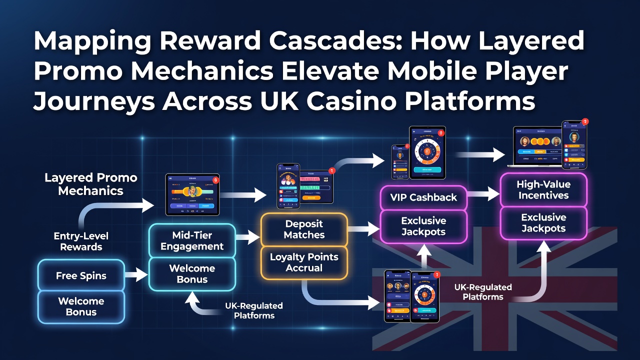 Mobile casino interface displaying layered reward progression on a smartphone screen