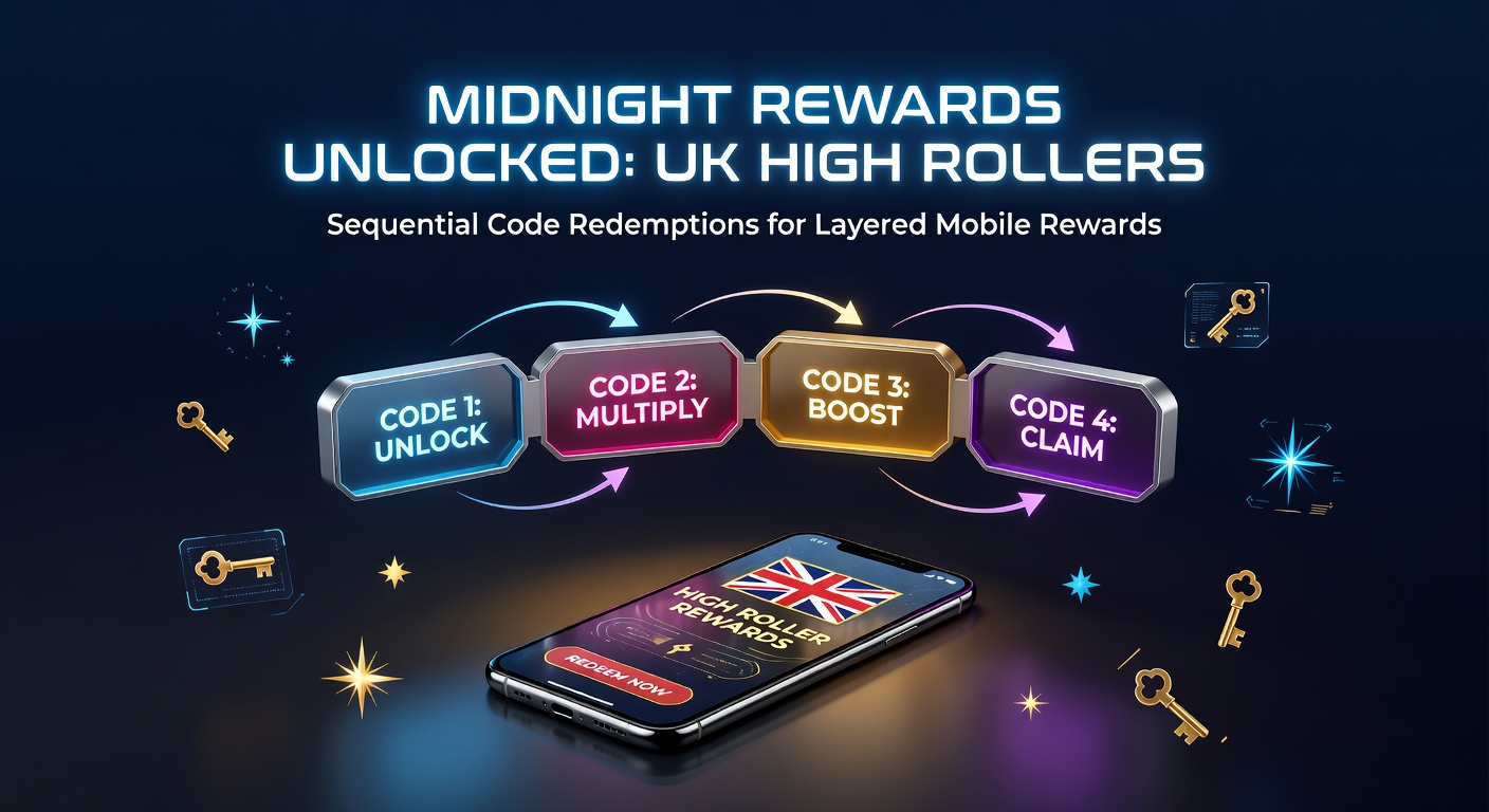 Illustration of sequential code entry screens on a mobile casino app during midnight hours