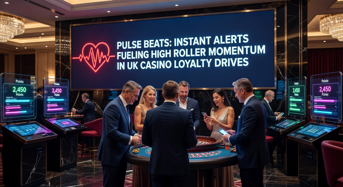 Vibrant digital notification pulsing on a mobile screen amid casino loyalty tiers, symbolizing instant high-roller alerts