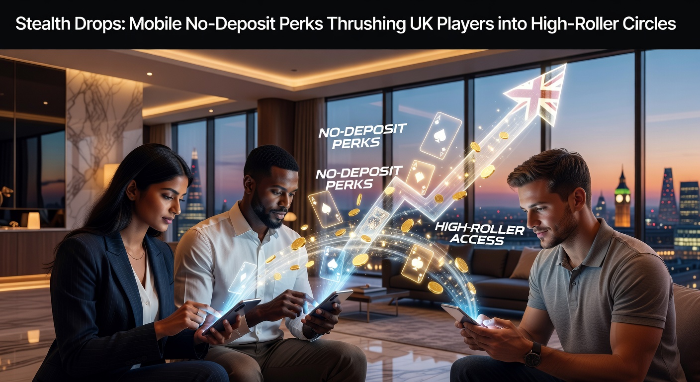 Smartphone screen displaying a surprise no-deposit bonus notification amid casino app icons, symbolizing stealth drops in action