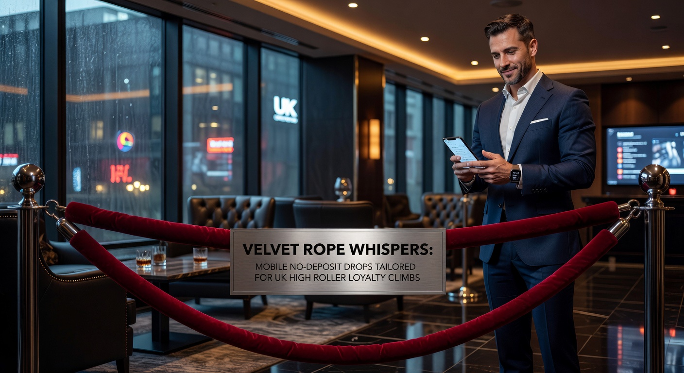 Close-up of a luxury casino VIP lounge with a mobile phone on a velvet table, symbolizing exclusive high-roller notifications